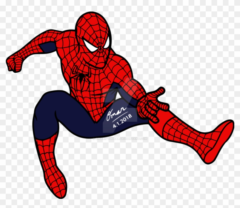 Deviantart Logo Clipart Spider Man - Dibujos De Spiderman Coloreados - Free  Transparent PNG Clipart Images Download