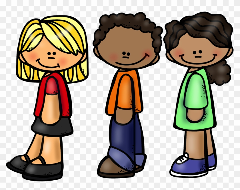 kids lining up clipart