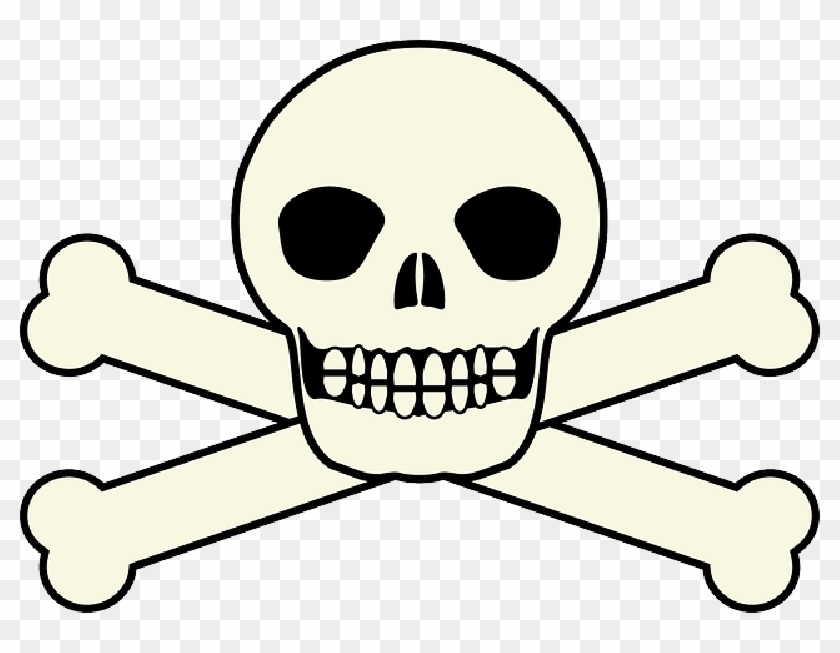 14125 Skull And Bones Clip Art Public Domain Vectors - Esqueleto De Piratas #254367