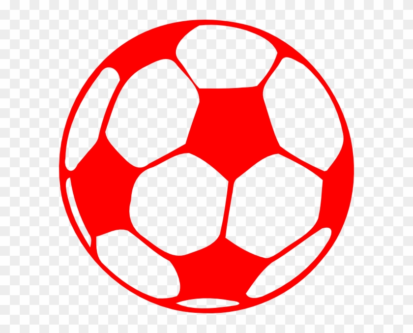 Ball Clipart Red And White - Red Soccer Ball Png #255269