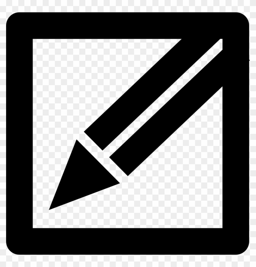 Pencil In A Square Edit Or Write Interface Button Symbol - Symbole Écrire #257079