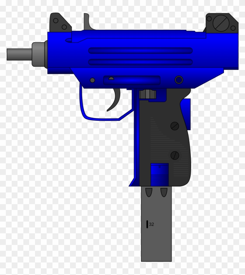 Blue Metallic Micro Uzi By Makatoons - Micro Uzi Blue #1659867