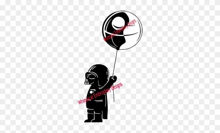 Darth Vader Holding Balloon Cut Design Svg Silhouette Baby On Board Sticker Star Wars Free Transparent Png Clipart Images Download
