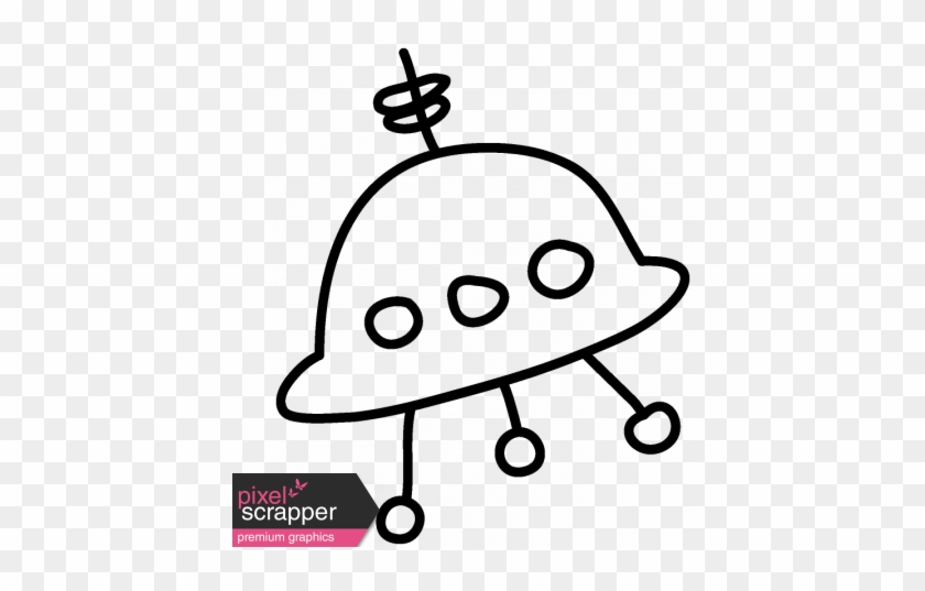 Flying Saucer Graphic By - Bird Doodle Png #1663034