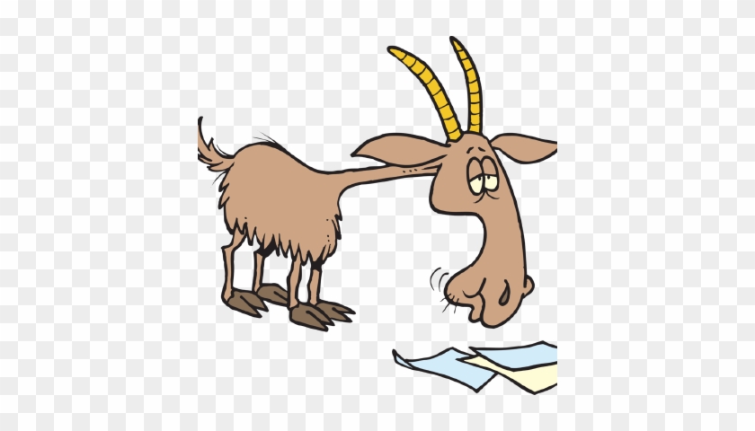 Goat Clipart Png Image - Goat Eating Cartoon #1665456