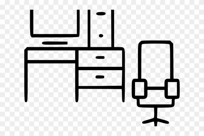 Furniture Clipart Computer Desk - Furniture Png Icon #1670641