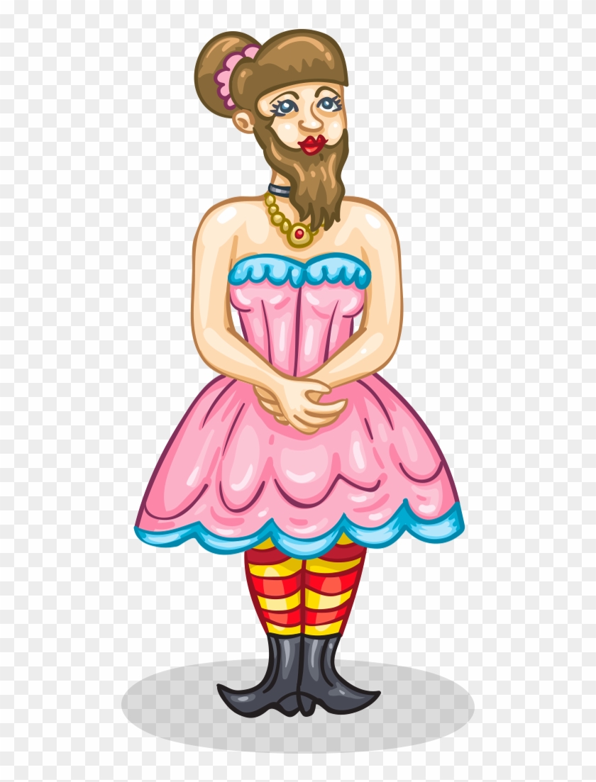 Bearded Lady - Cartoon Bearded Lady #1670723