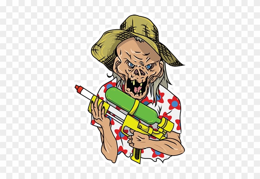 Summertime Crypt Keeper Sticker - Cartoon #1671591