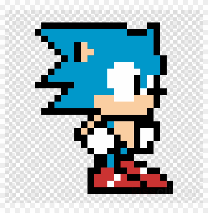 Sonic Pixel Art Grid Clipart Minecraft Sonic The Hedgehog Classic Sonic Pixel Art Free Transparent Png Clipart Images Download