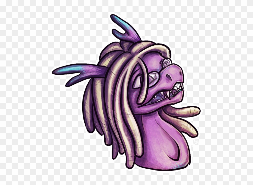 Purple Dreadlock Dragon By Brittanyzerkle - Cartoon #1673012