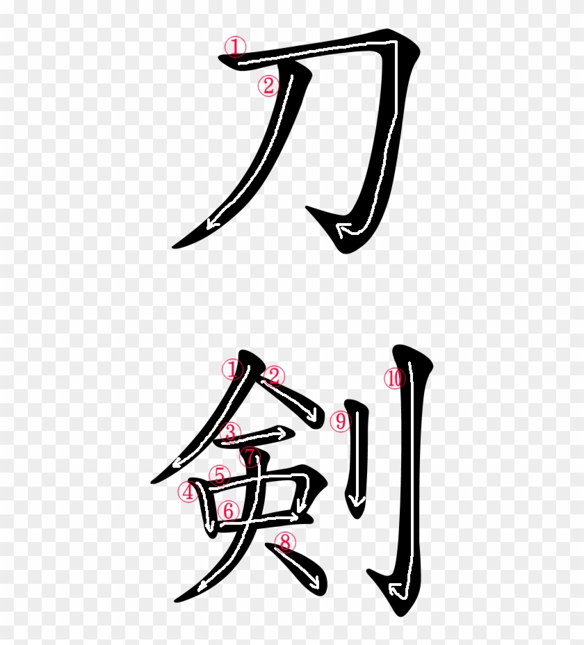 Japanese Word For Sword - 剣 明 朝 体 #1673567