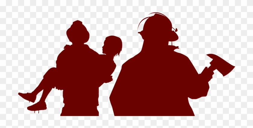 September 11 Clipart Transparent , Png Download - Firefighter Silhouette Police #1673856