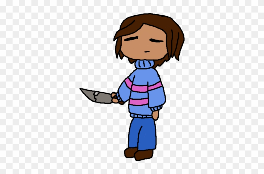 Clip Art Royalty Free Y Frisk Fantendo Nintendo Fanon - Frisk With Knife Transparent #1674974