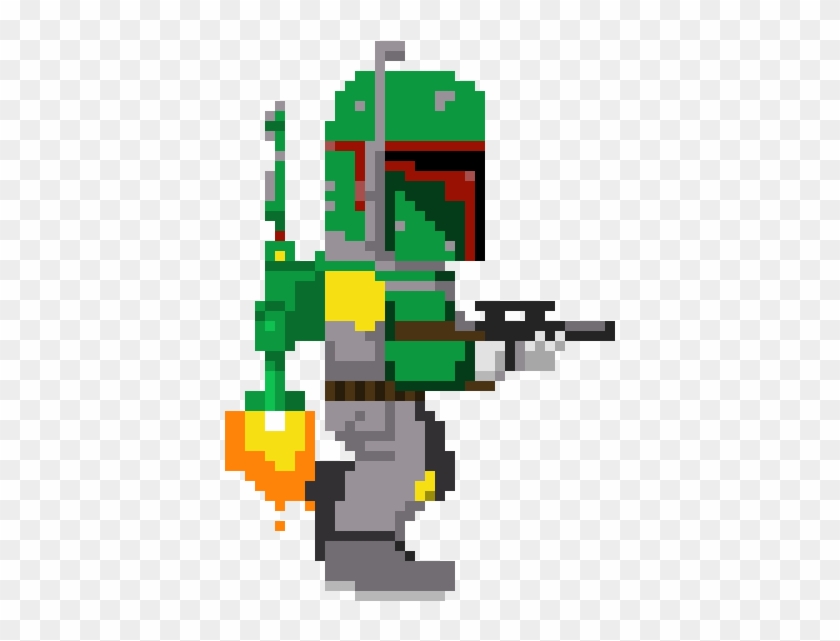 Boba Fett Pixel Art , Png Download - Boba Fett Png Pixel #1675146