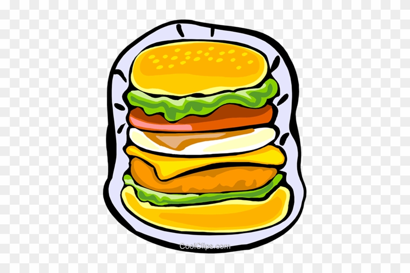 Extra Large Hamburger Royalty Free Vector Clip Art - Extra Large Hamburger Royalty Free Vector Clip Art #1676367