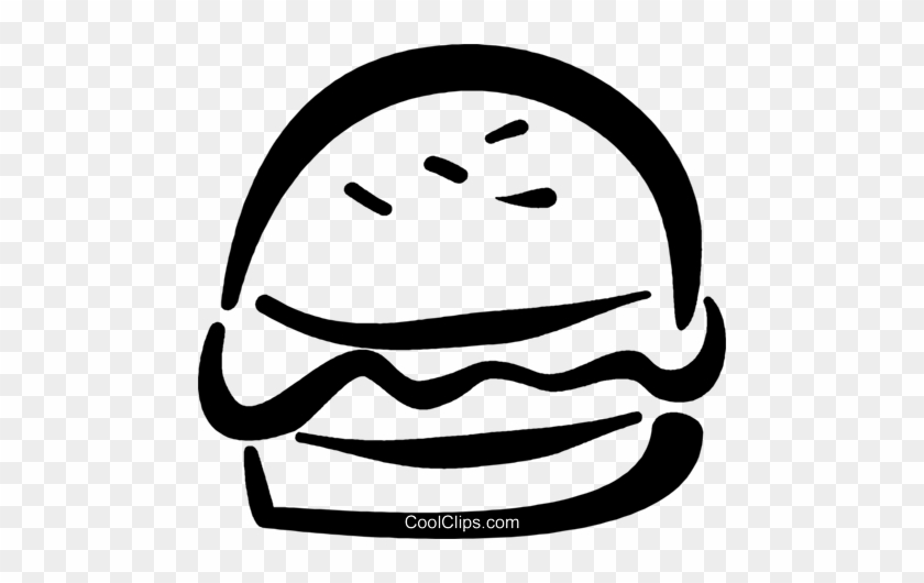 Hamburger Royalty Free Vector Clip Art Illustration - Vetor Lanches Png #1676379