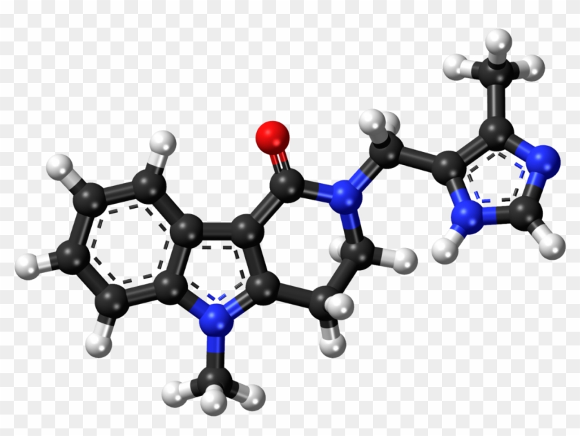 Alosetron Ball And Stick Model - Molecule #1679603