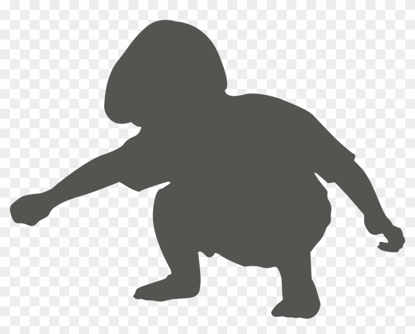 Boy Squatting - Child Squatting Silhouette #257358