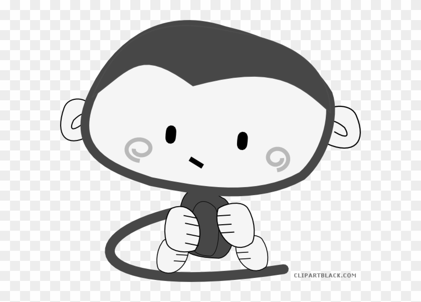 Baby Boy Monkey Animal Free Black White Clipart Images Cute Monkey Free Transparent Png Clipart Images Download