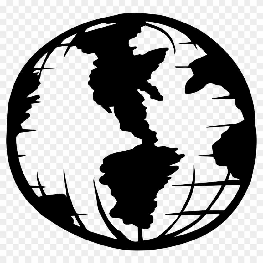 Earth Black And White Clip Art - Earth Black And White Clip Art #258756