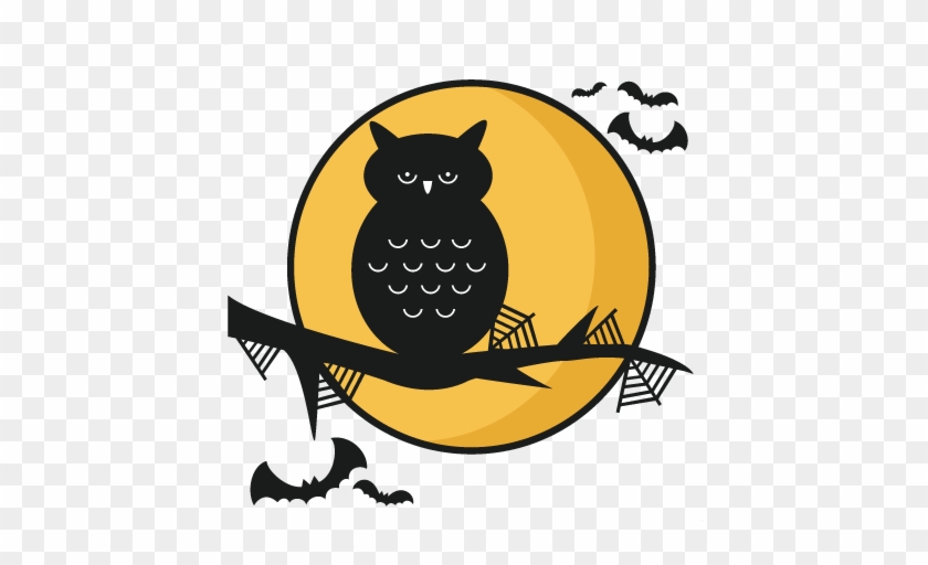 Download Halloween Owl Scene Svg Scrapbook Title Svg Cutting Cartoon Free Transparent Png Clipart Images Download