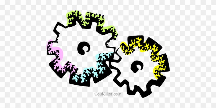 Gears Royalty Free Vector Clip Art Illustration - Gears Royalty Free Vector Clip Art Illustration #1682882