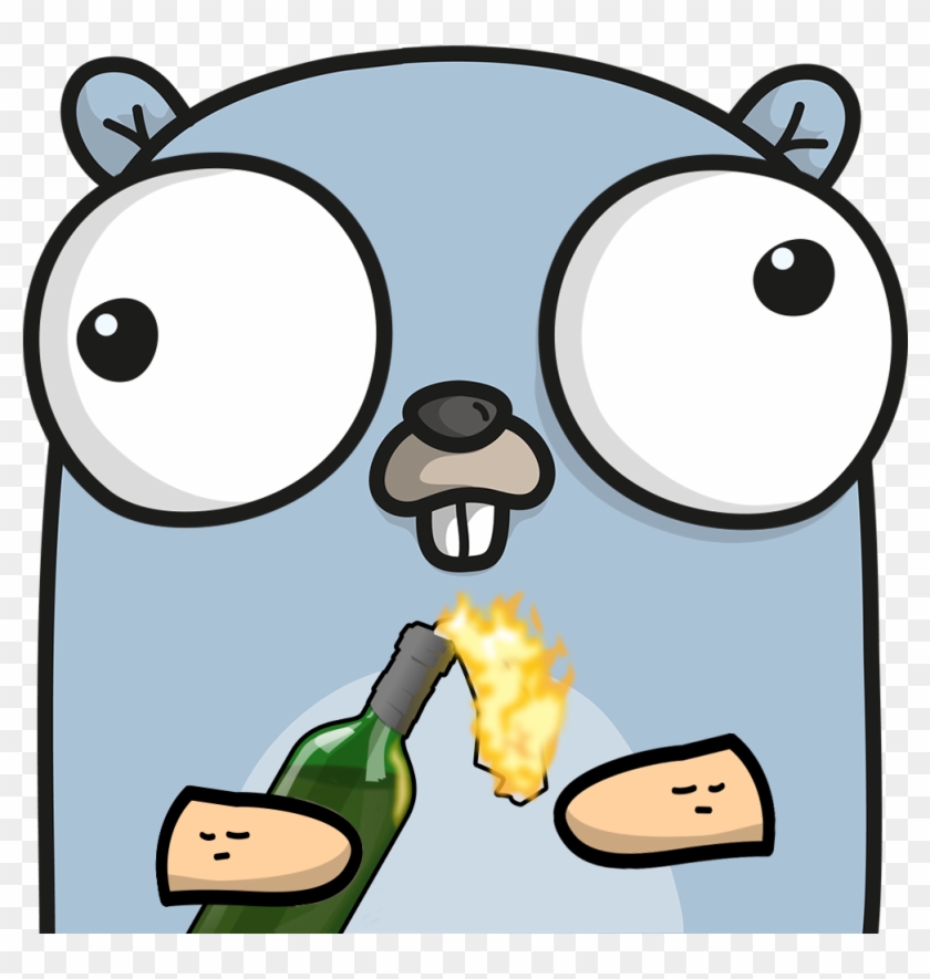 Pink Gopher Golang - Full Size PNG Clipart Images Download