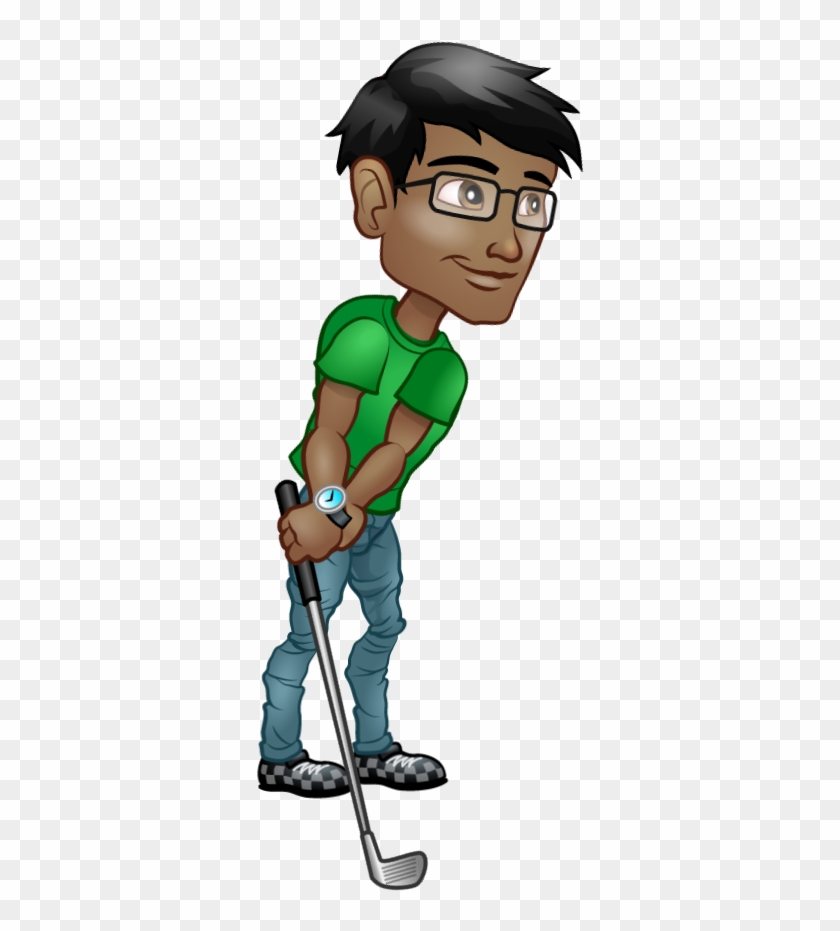 Male-golf Swing - Cartoon #1683797