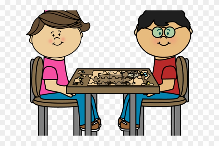 Teacher Clipart Table - Puzzle Table Clip Art - Full Size PNG Clipart ...