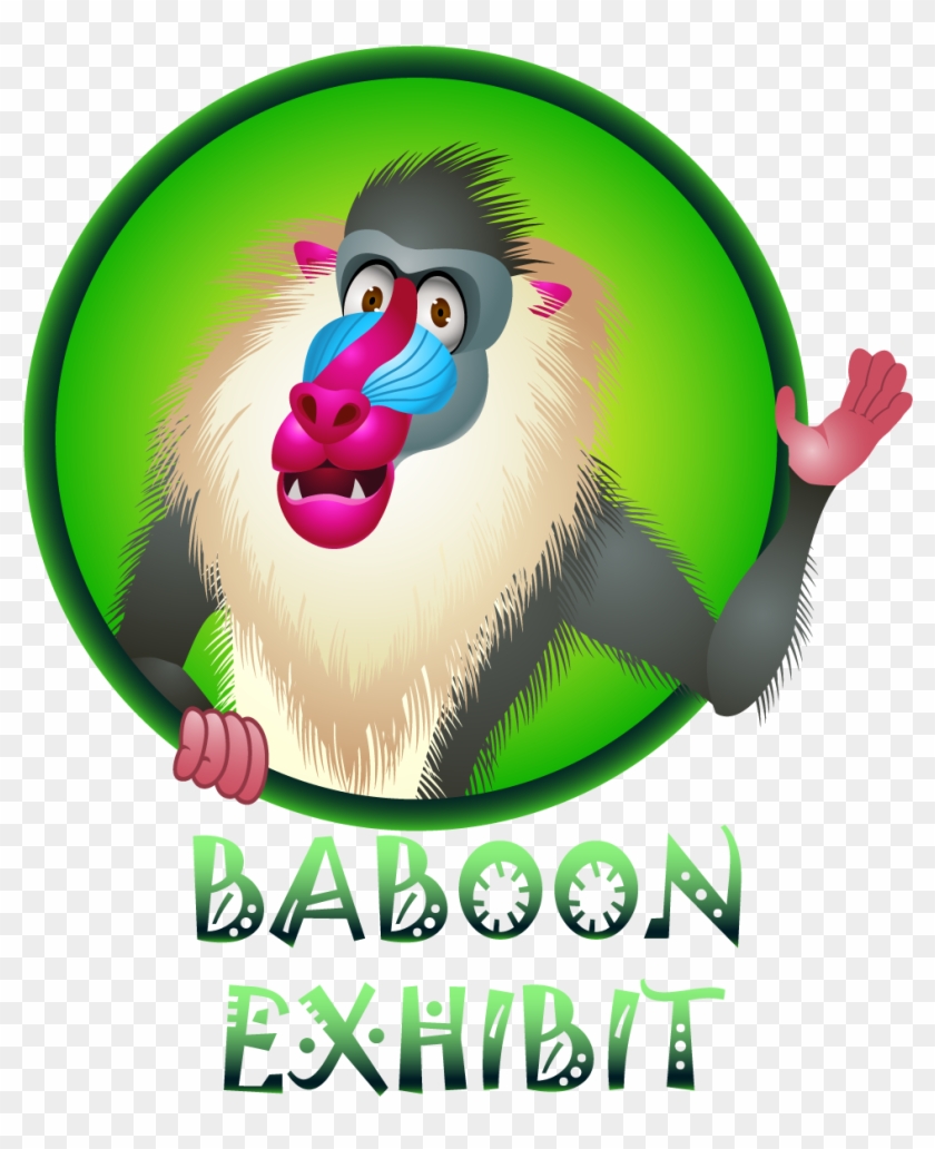 Baboon Cartoon In Frame #1686326