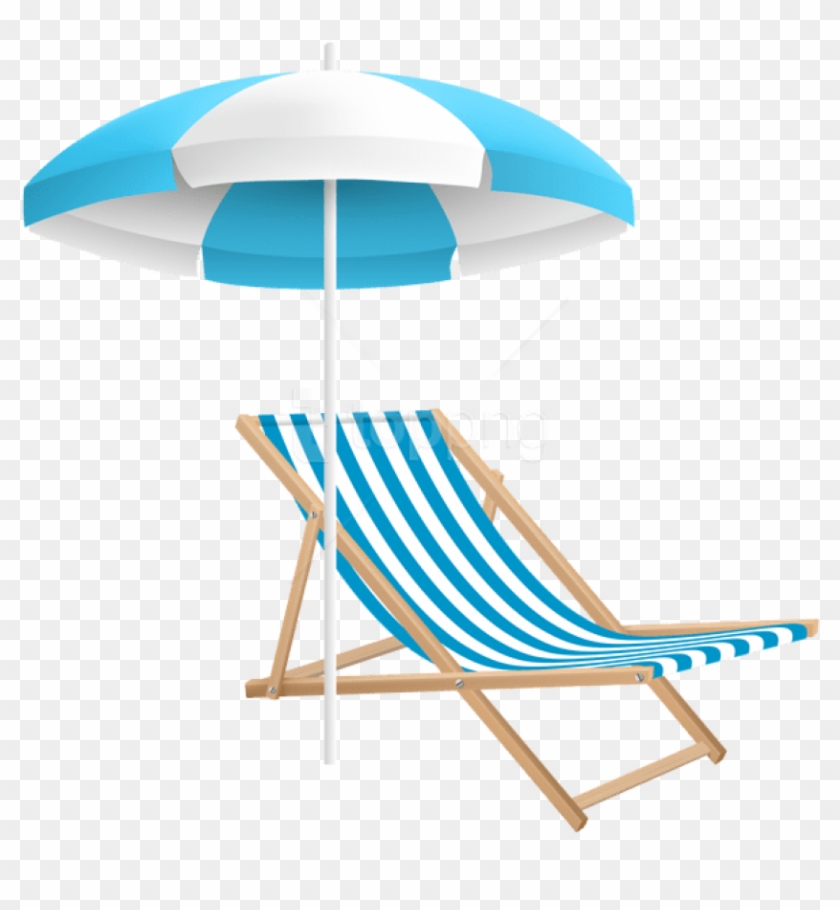 Free Png Download Beach Chair And Umbrella Png Clipart - Beach Chair And Umbrella Png #1691465