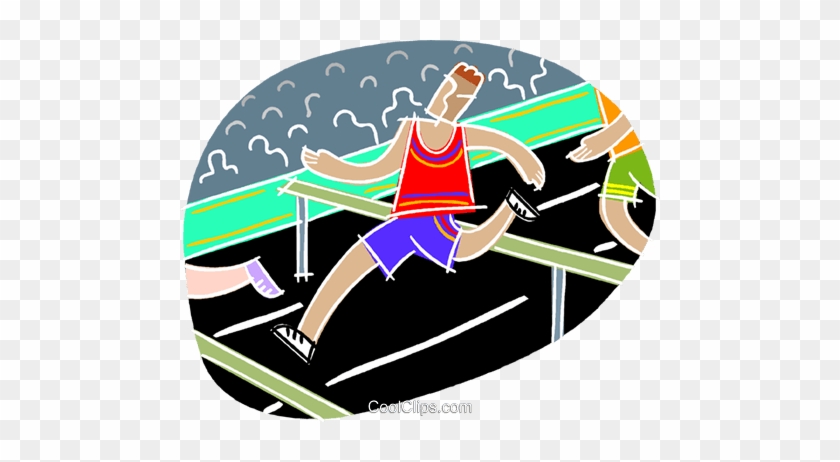 Running Hurtles Royalty Free Vector Clip Art Illustration - Illustration #1696325