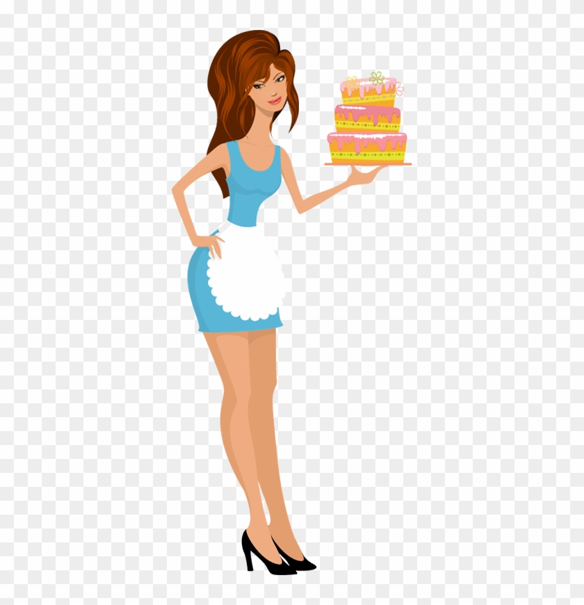 Cartoon Holding A Cake #1696684