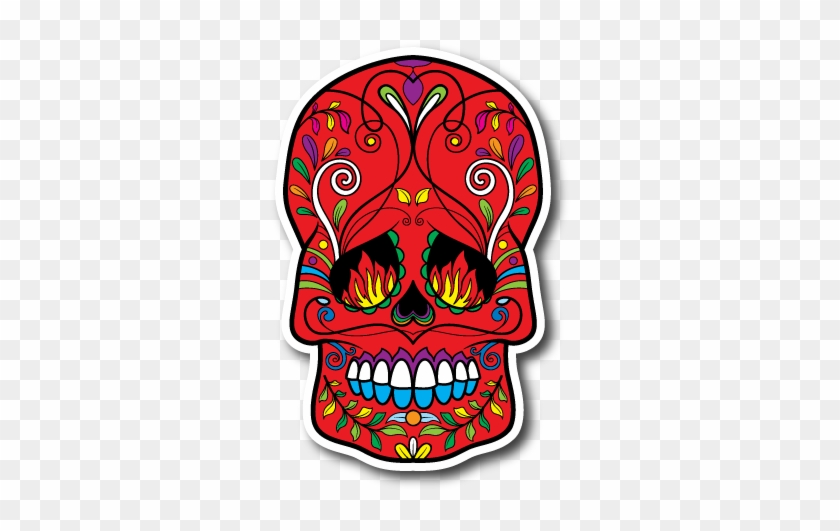 Sugar Skull Vinyl Sticker - Skull #1698128