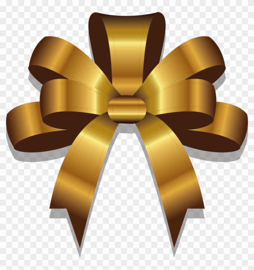 Gold Bow Clipart - Gold Ribbon Bow Png - Free Transparent PNG Clipart  Images Download. ClipartMax.com