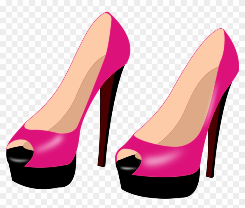 High Heeled Shoe Stiletto Heel Court Shoe Peep Toe - Shoe Hills Clipart Png #1699045