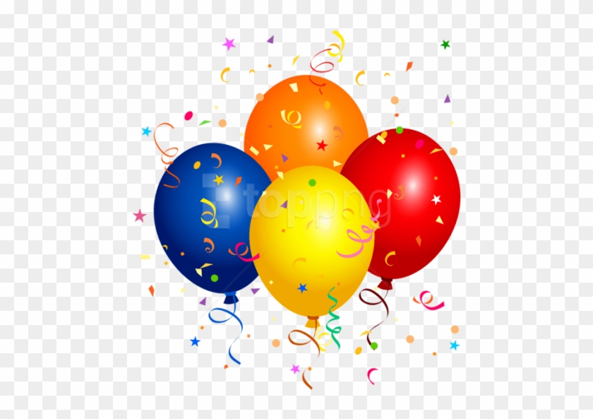 Confetti And Balloons Png - 21st Birthday Balloons Png #1699685