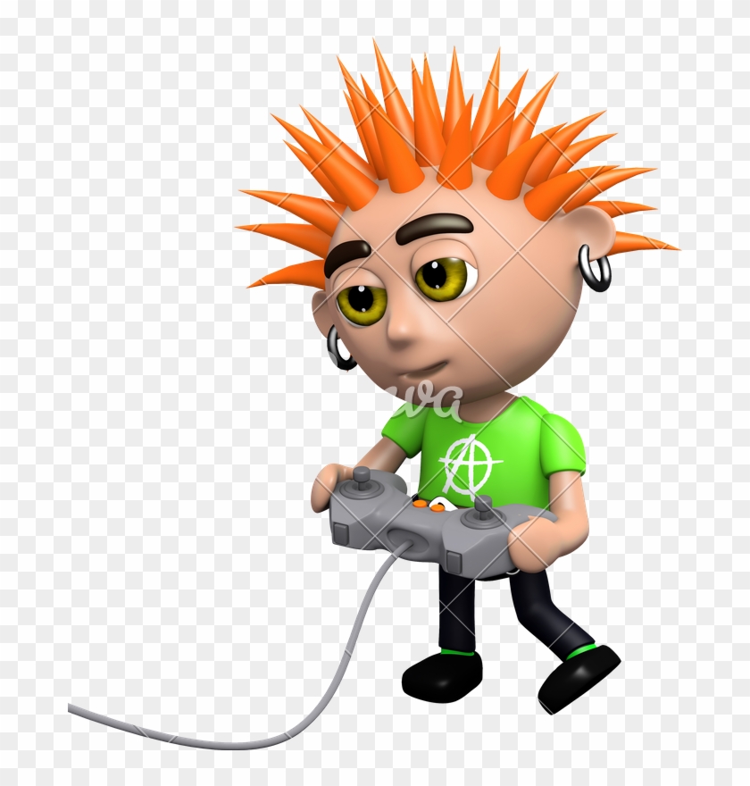 3d Punk Gamer - Cartoon #1699786