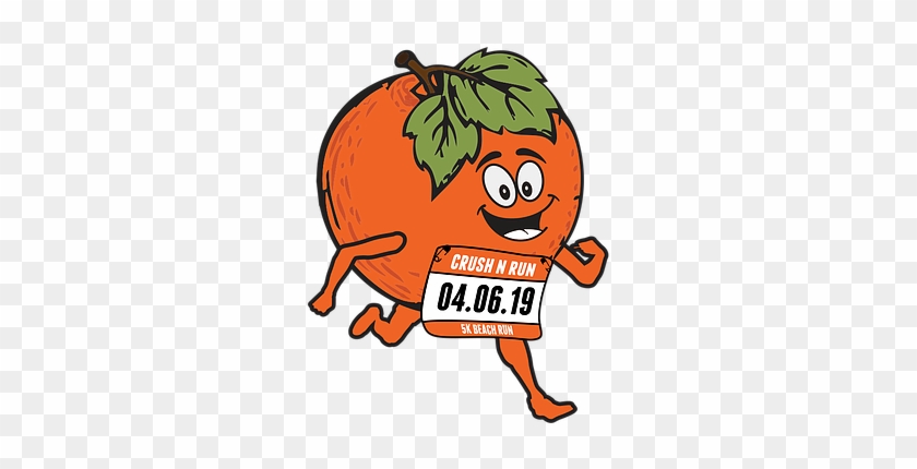 Running Orange W Bib - Cartoon #1700639