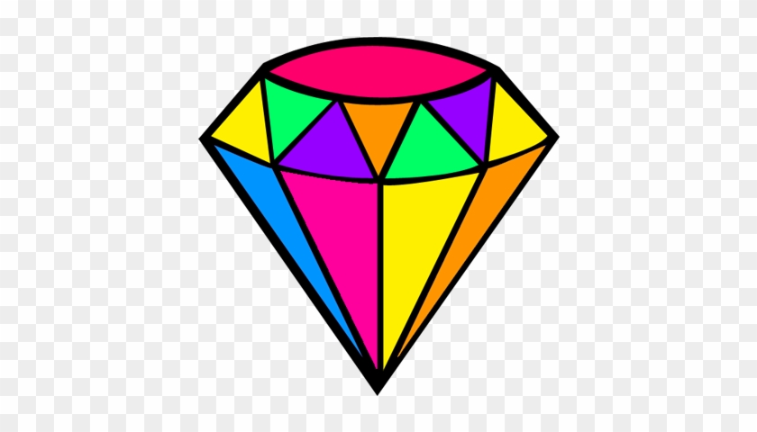 Diamond Color Clip Art Colored Transprent Png - Color Diamond Cartoon #1701110