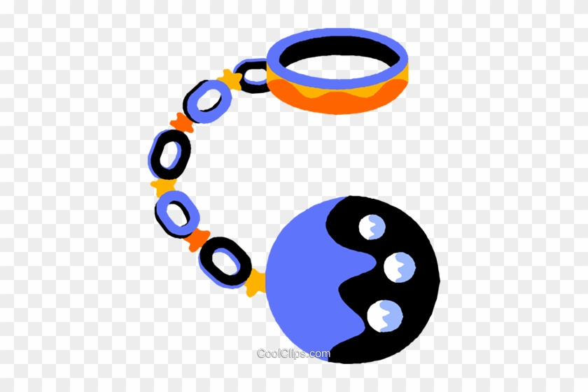 Handcuffs And Leg Irons Royalty Free Vector Clip Art - Circle #1701891