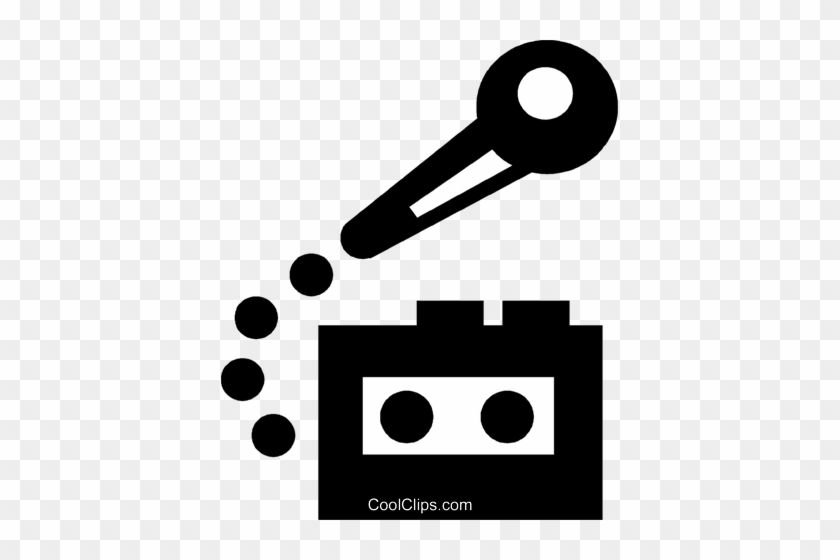 Tape Recorder And Microphone Royalty Free Vector Clip - Circle #1703614