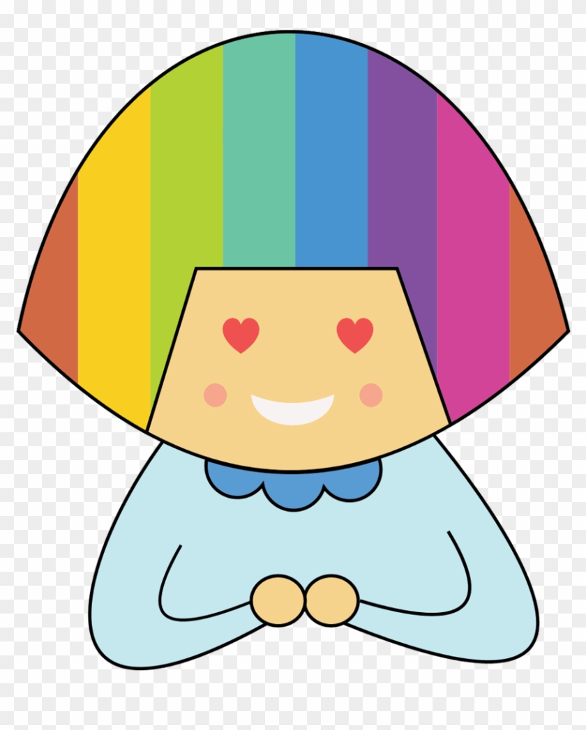 Rainbow Hair Clipart - Cartoon #260991