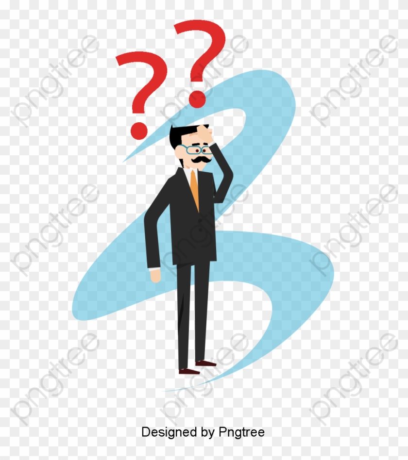 Confused Cartoon Man Png Clipart - Illustration #1707937