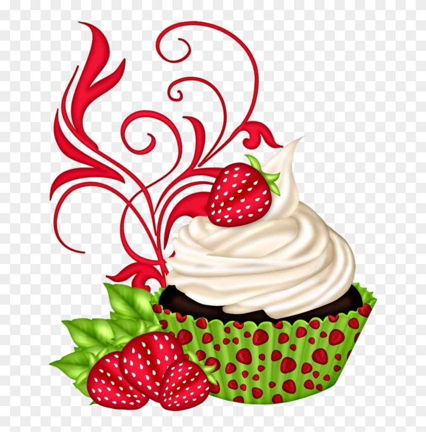 Cupcake Clipart, Cupcake Art, Cupcake Cakes, Candy - Cupcake Clipart Png Strawberry #1711202