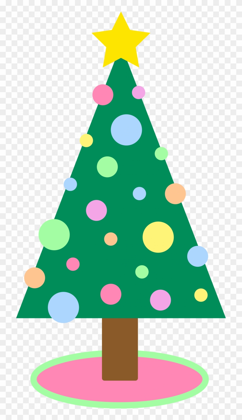 Merry Christmas Clipart - Simple Christmas Tree Cartoon #1712986