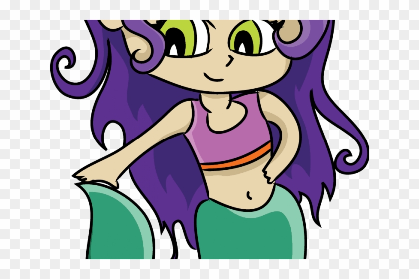 Mermaid Clipart Sirena - Purple Mermaid Cartoon #1714258