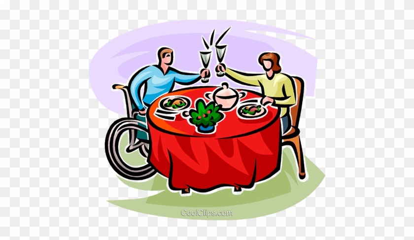 Proposing A Toast Over Dinner Royalty Free Vector Clip - Proposing A Toast Over Dinner Royalty Free Vector Clip #1721295