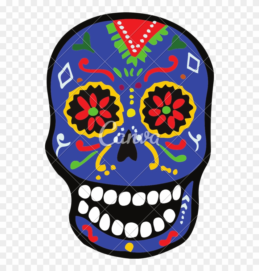 Dia De Los Muertos Skull Halloween - Skull - Free Transparent PNG ...