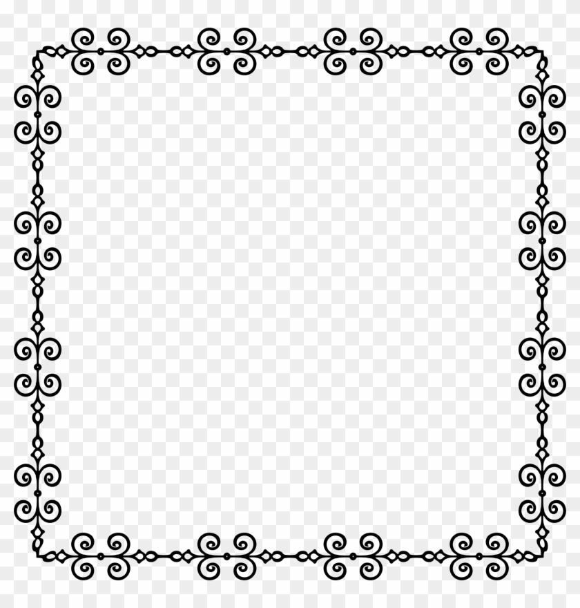 Flourish Frame Square - Flourish Frame Square - Full Size Png Clipart 